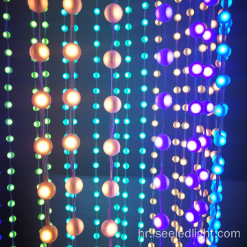 Mliječni mini 12V božićni RGB kuglani gudačka zavjesa